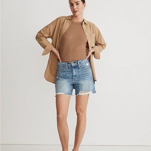 Madewell relaxed mid length denim shorts brockport wash 2023 season size 30